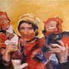 Tibet, een vader met twee kinderen